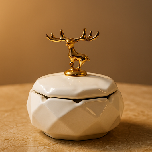 Ceramic decorative fancy ash tray - deer ash tray