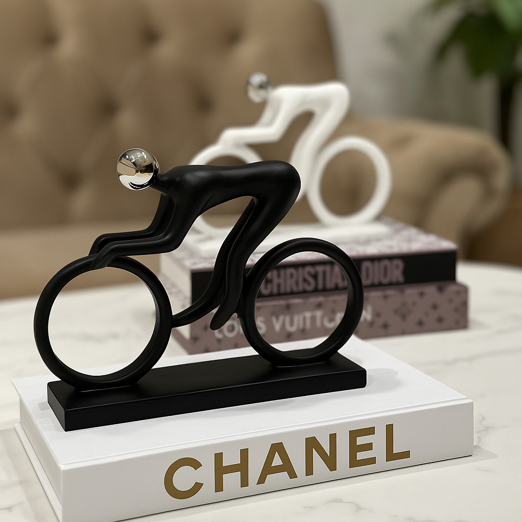 Abstract style cyclist - luxury home decor