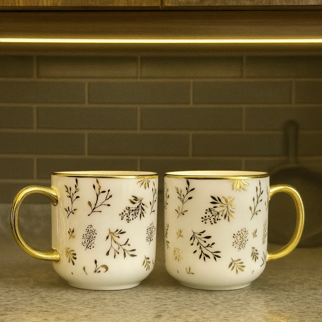 Pair of Floral Pattern Mug