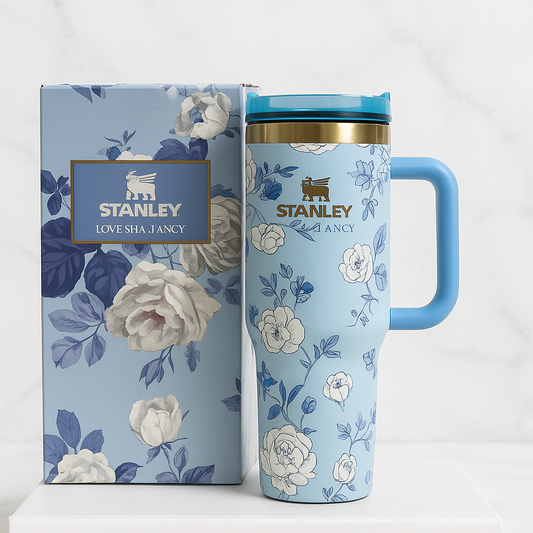 Stanley x floral Love Shack  - Tumbler Quencher Blue 40oz