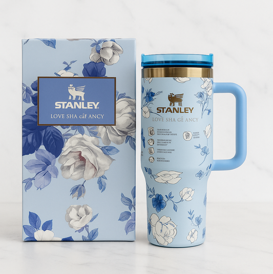 Stanley x floral Love Shack  - Tumbler Quencher Blue 40oz