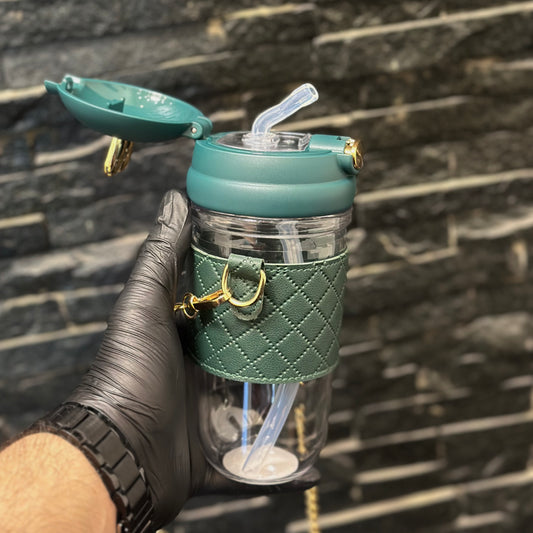 Rabbit acrylic green water bottle - 600ml