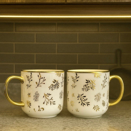 Pair of Floral Pattern Mug